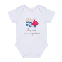nanan body "My Dad Is A Superhero" BIANCO 03m