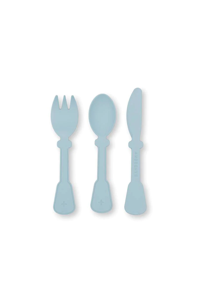 Bamboom Set Posate Azzurro Ghiaccio